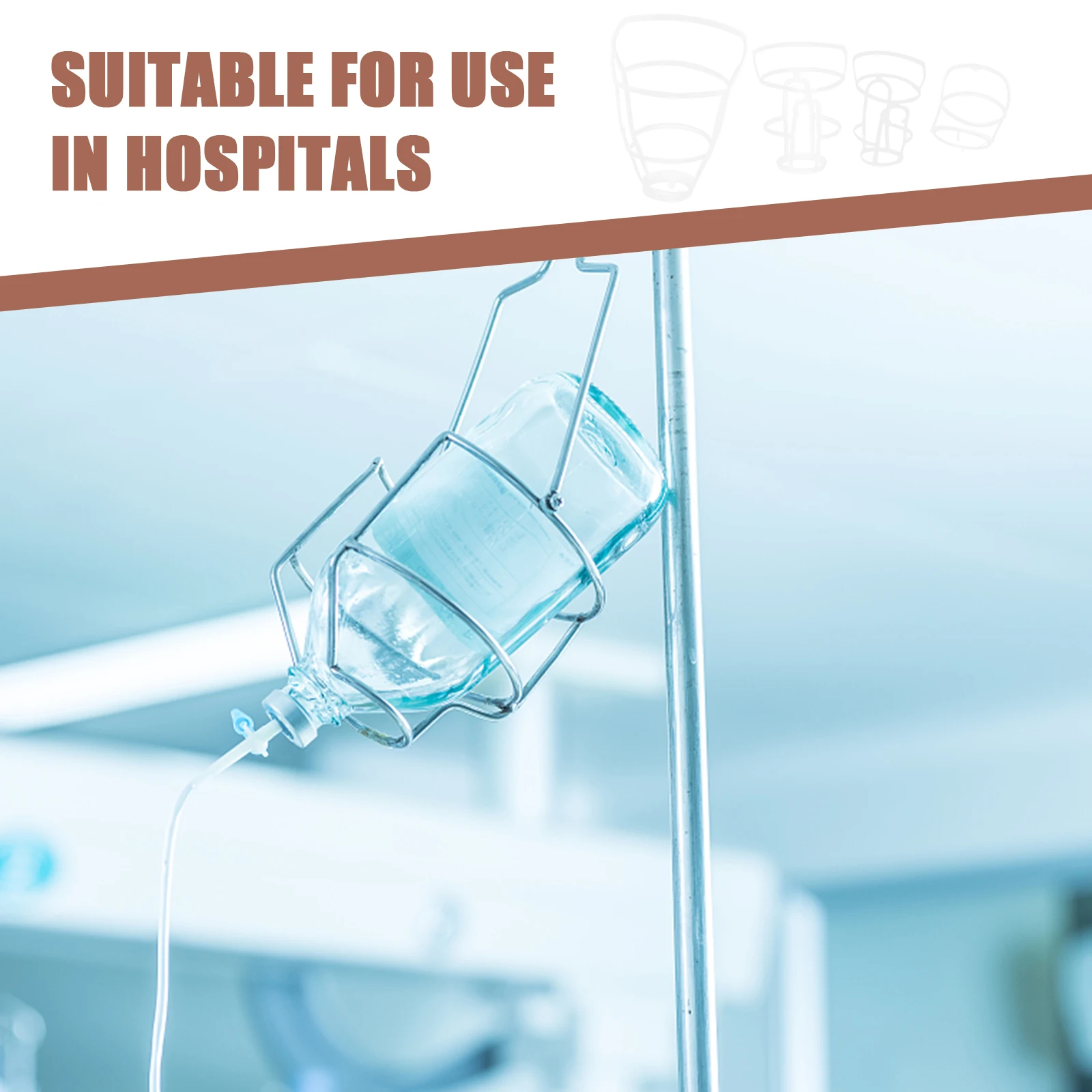 

20Pcs Reusable Infusion Bottle Net Plastic Infusion Net Cage Hanging Saline Bottle Holder Iv Drip Stand Accessory