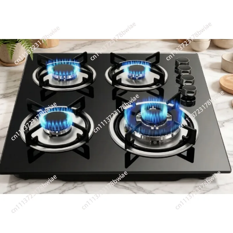 For 4-Burner Combination Gas/Electric Stove Built-In for Home Dormitory RV Outdoor Use Commercial Grade  for Propane Conversion