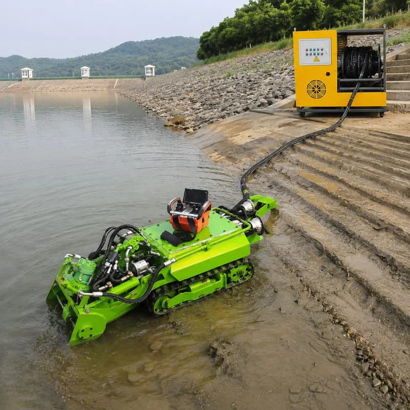 Industrial Crawler Dredging Robot Desilting Machine Remote Operated Customized Cleaning Equipment for Drainage Channel