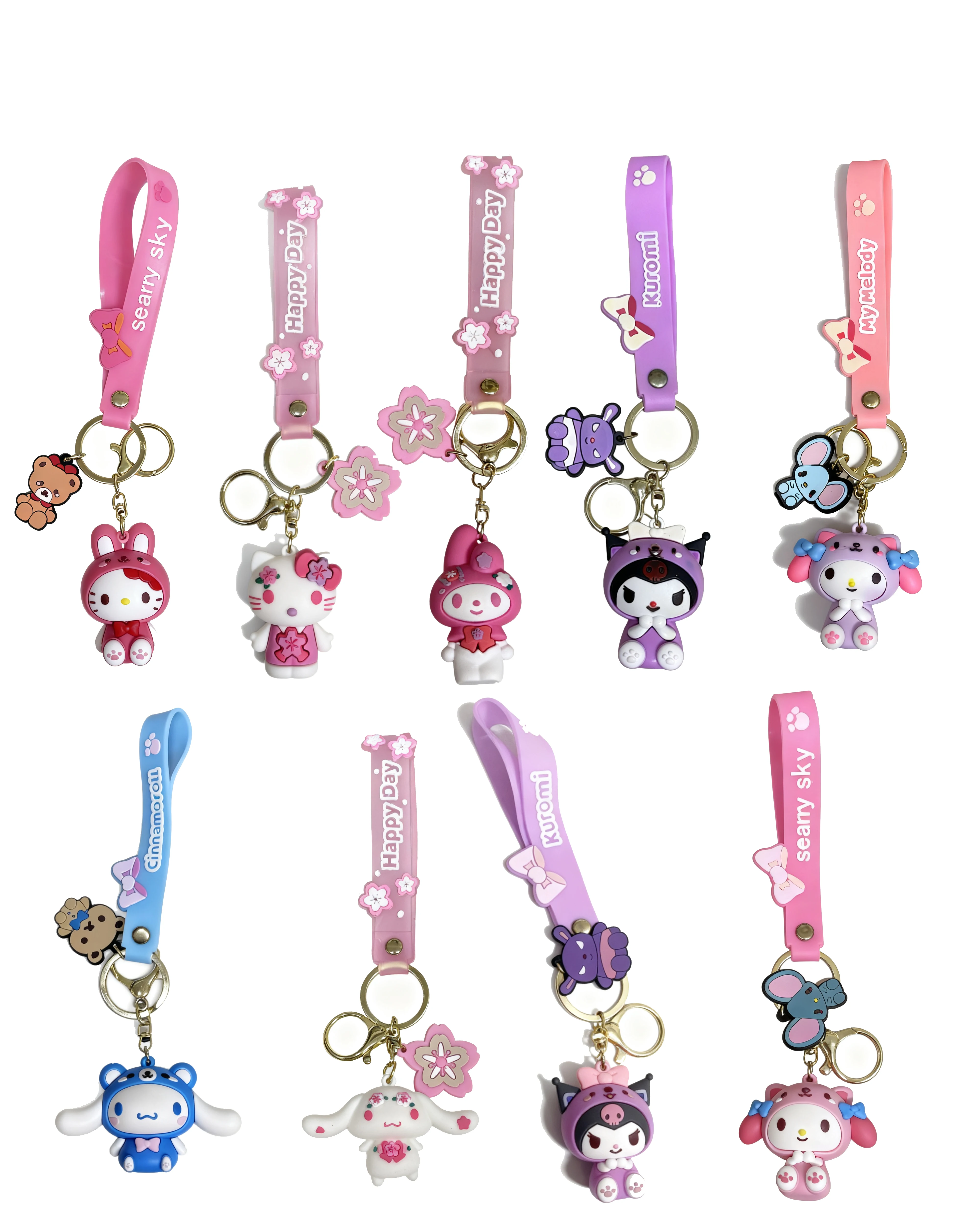 

9 стилей Sanrioed Hello Kitty брелок милый мультфильм Мелодия Куроми кукла украшение брелок ювелирные изделия для девочек и детей подарки игрушка