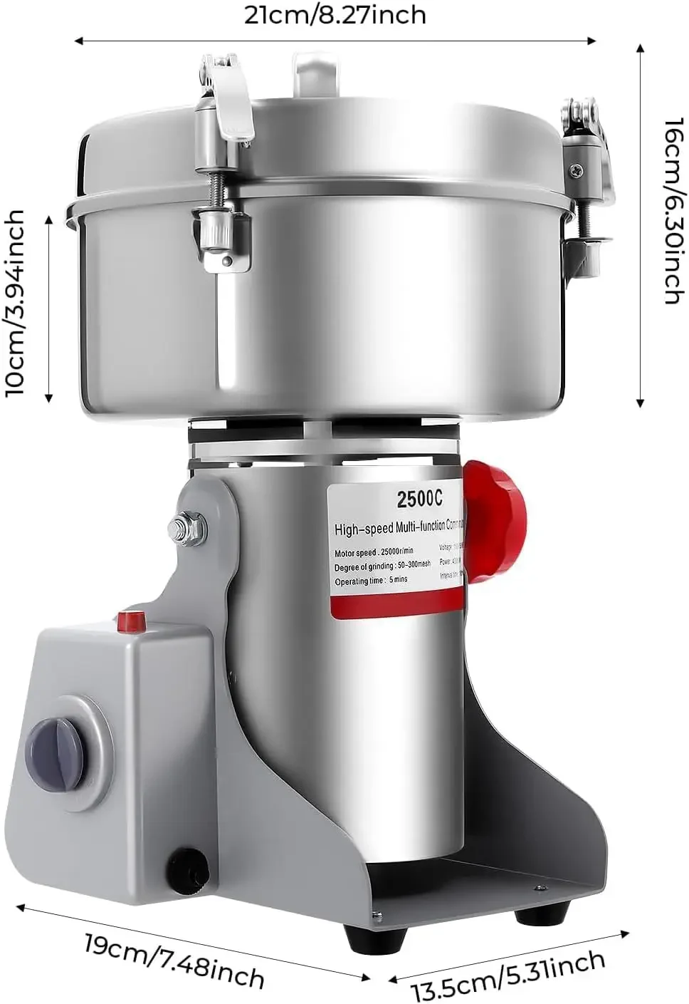 Tocător Electric 8 L, 4500 W, Bol Inox, pentru Cantități Mari