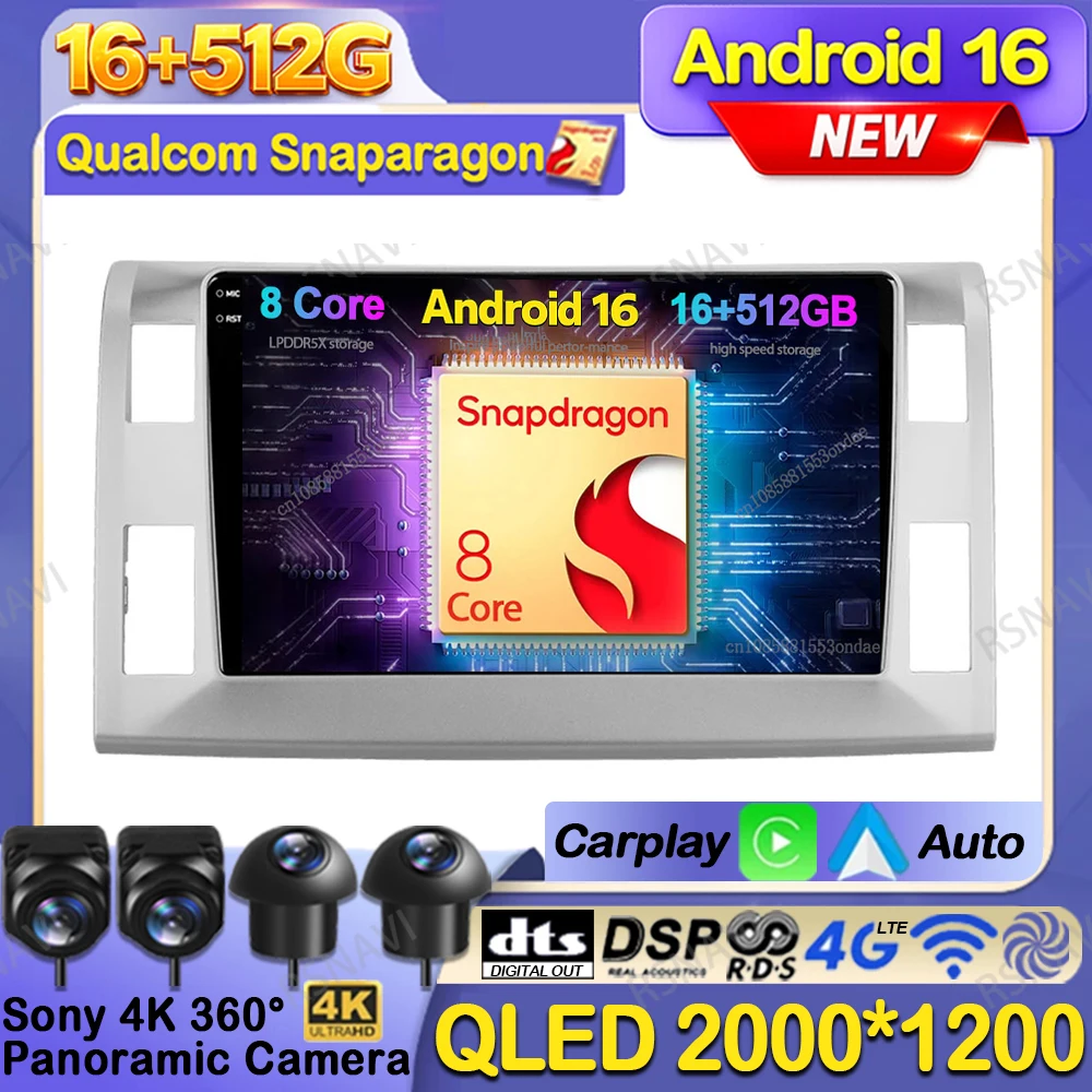 Radio Para Auto Android 16 Para Toyota Previa 3 Iii Xr50 Estima 2006-2019, Unidad Principal Estéreo Qled, Carplay Inalámbrico, Auto Multimedia, Dvd, Bt — -33%, 72.75€ Coupon, from 147.72€ – 33% descuento – €147.72