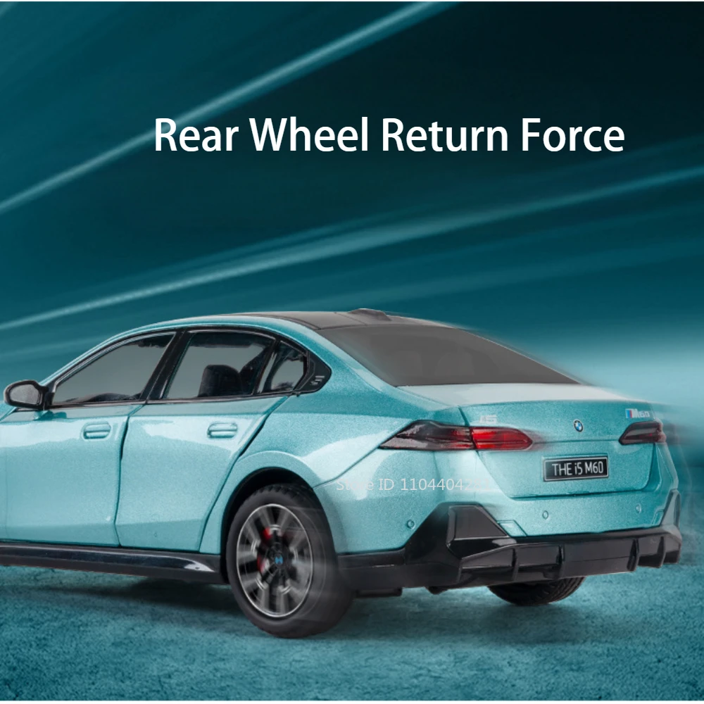 1:24 I5M60 X5 Modelli in lega Giocattoli Pressofuso Auto 6 Porte Aperti Suono Luce Tirare Indietro Ruota Anteriore Veicoli Sterzo Bambini Regali di Festa