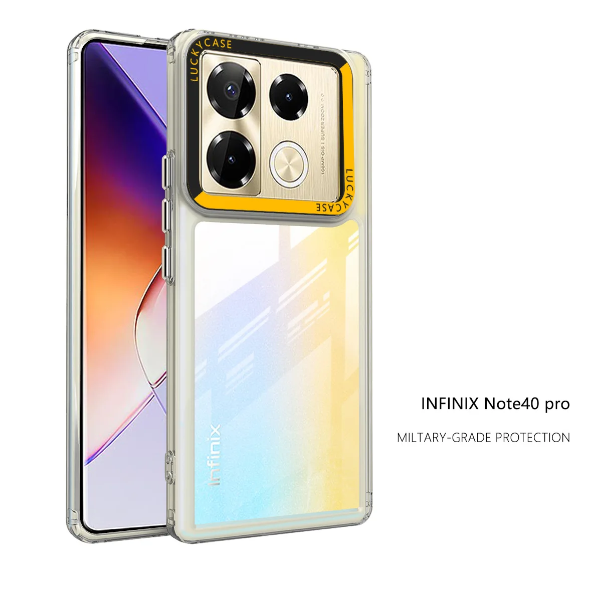 Per Infinix Note 40 Pro custodia rigida per PC custodia protettiva antiurto trasparente per Infinix Note 40 Pro Plus custodia per telefono