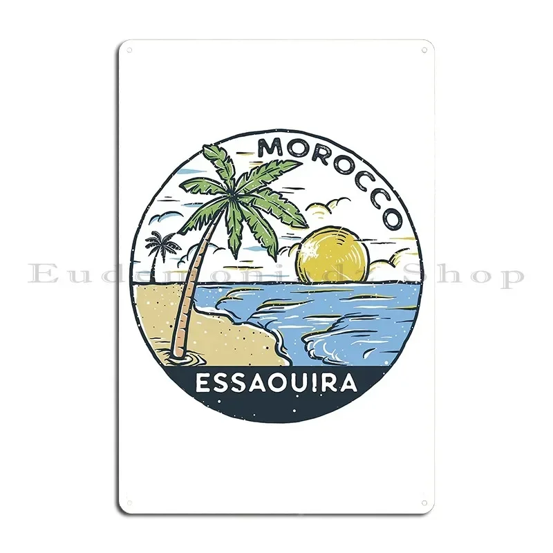 Essaouira Morocco Vintage Metal Plaque Rusty Custom Wall Plaque Retro Wall Plaque Tin Sign Poster