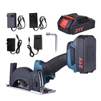 Cordless Circular Saw, Handheld Angle Grinder with Non-Slip Handle, Rechargeable Cut Off Tool for Cutting Metal Wood Tile Marble