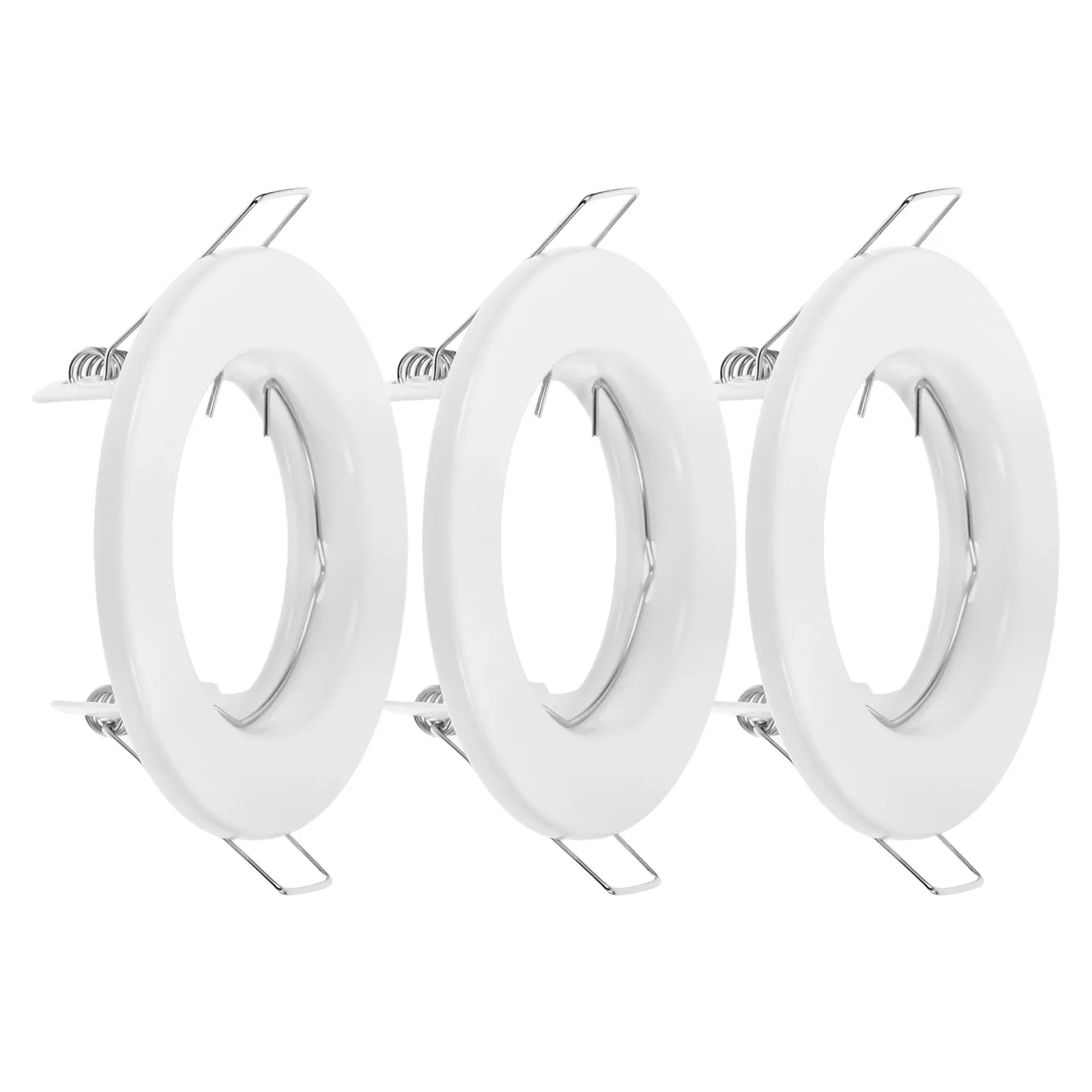 3Pcs Recessed Light Fixture Frames Metal Downlight Holder for Mr16 Gu10 Spotlight Ceiling Mount Trim Ring Lighting Accessories