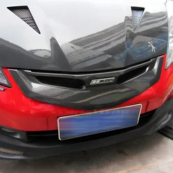 MUGEN Car Front Grill Grille Body Kit Fits Honda FIT 2008 2009 2010, Real Carbon Fiber With Emblem