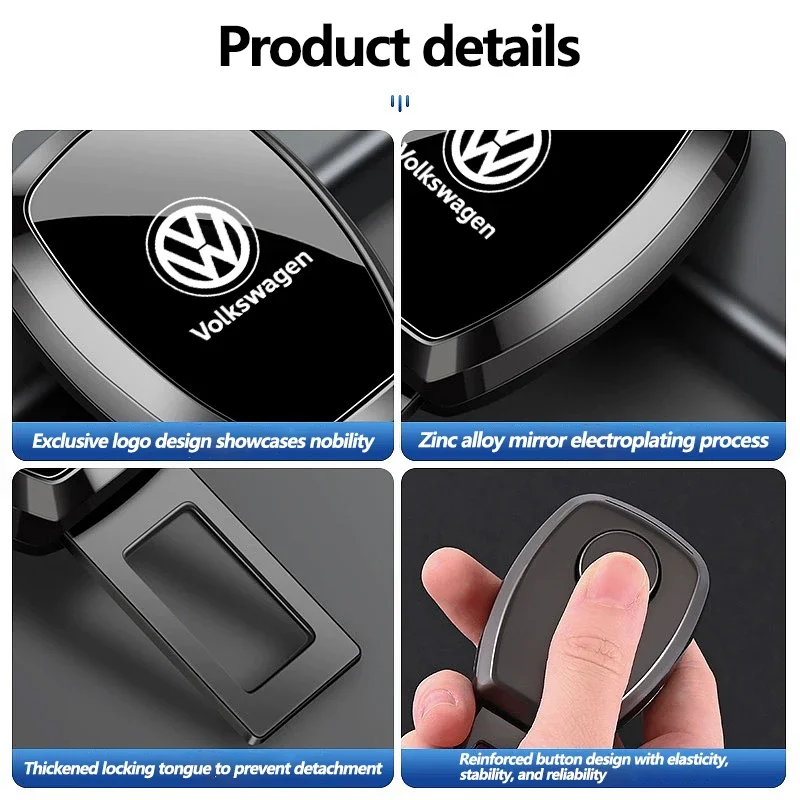 Car Accessories Seat Safe Belt Lock Buckle Plug Extender For VW Golf GTI Tiguan Jetta Transporter Passat T5 Polo Touran Scirocco