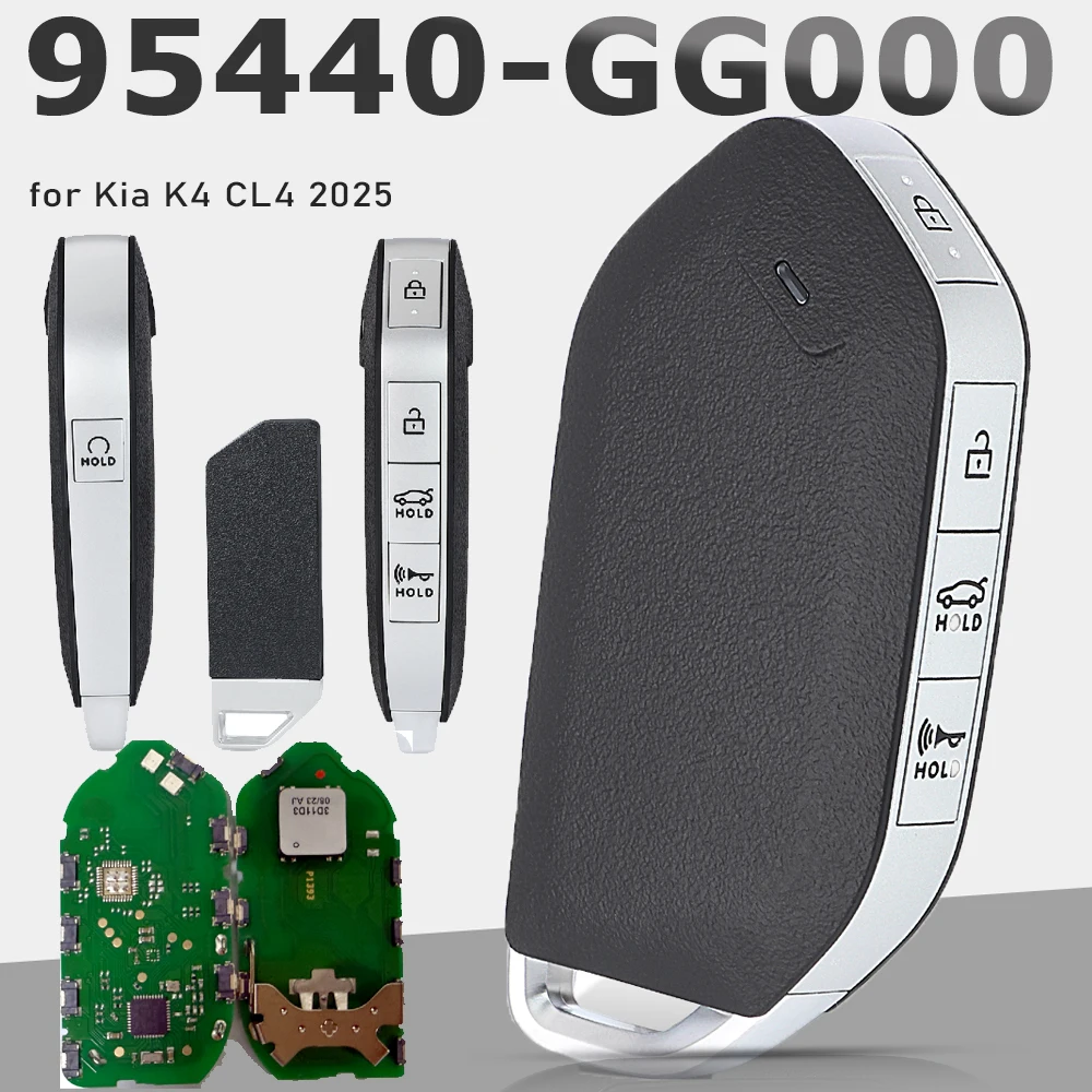 KEYECU 95440-GG000 433MHz 4A Replacement Smart Remote Key Keyless Go FOB 5 Button for KIA K4 CL4 2025