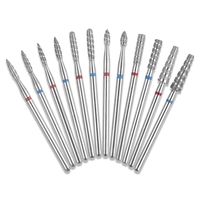 2Pcs/Lot Diamond Tornado Nail Drill Bits 3/32' Manicure Pedicure Electric Milling Cutters Cuticle Rotary Burr Drill Accessories