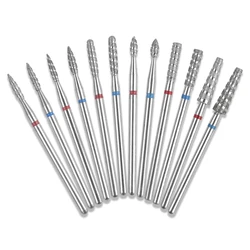 2Pcs/Lot Diamond Tornado Nail Drill Bits 3/32' Manicure Pedicure Electric Milling Cutters Cuticle Rotary Burr Drill Accessories