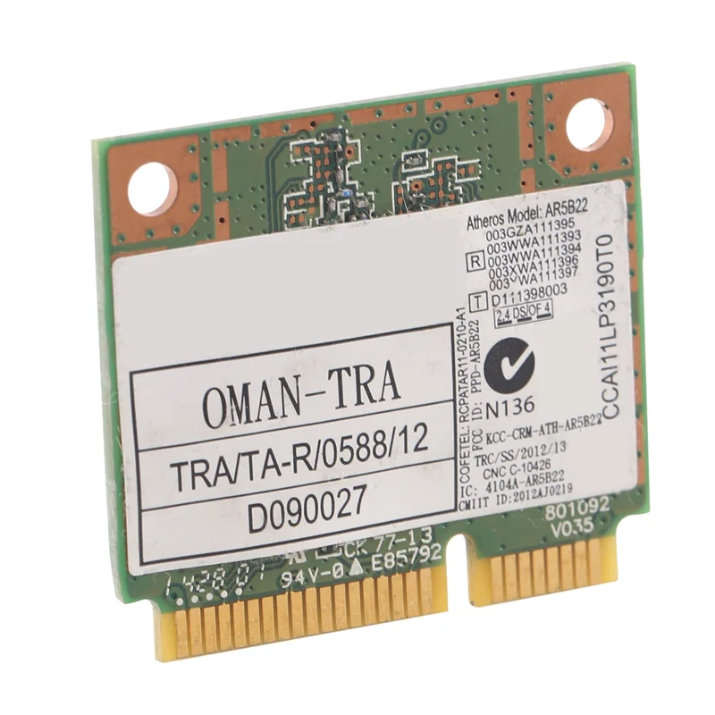AR9462 AR5B22 WB222 Полумини PCIe 300 Мбит/с + Bluetooth4.0 Беспроводная карта WLAN Wi-Fi
