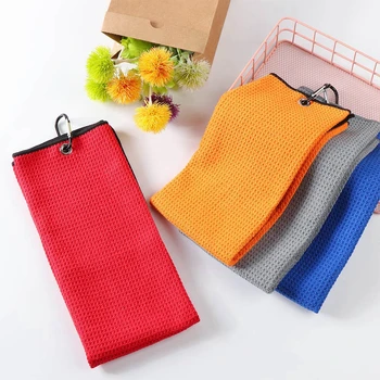 8 colori palline mani in microfibra con moschettone asciugamano da golf asciugamani per la pulizia puliscono i mazze