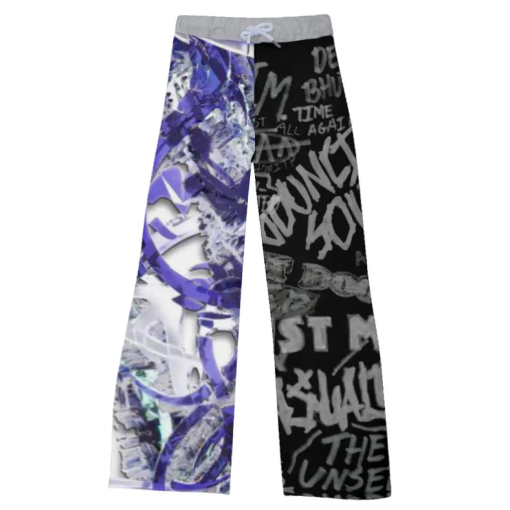 Fluorescent Colorful Star Skull Sweet-cool 3D Print Harajuku-style Subculture Long Pants, Everyday / Street / Hot Girl Style