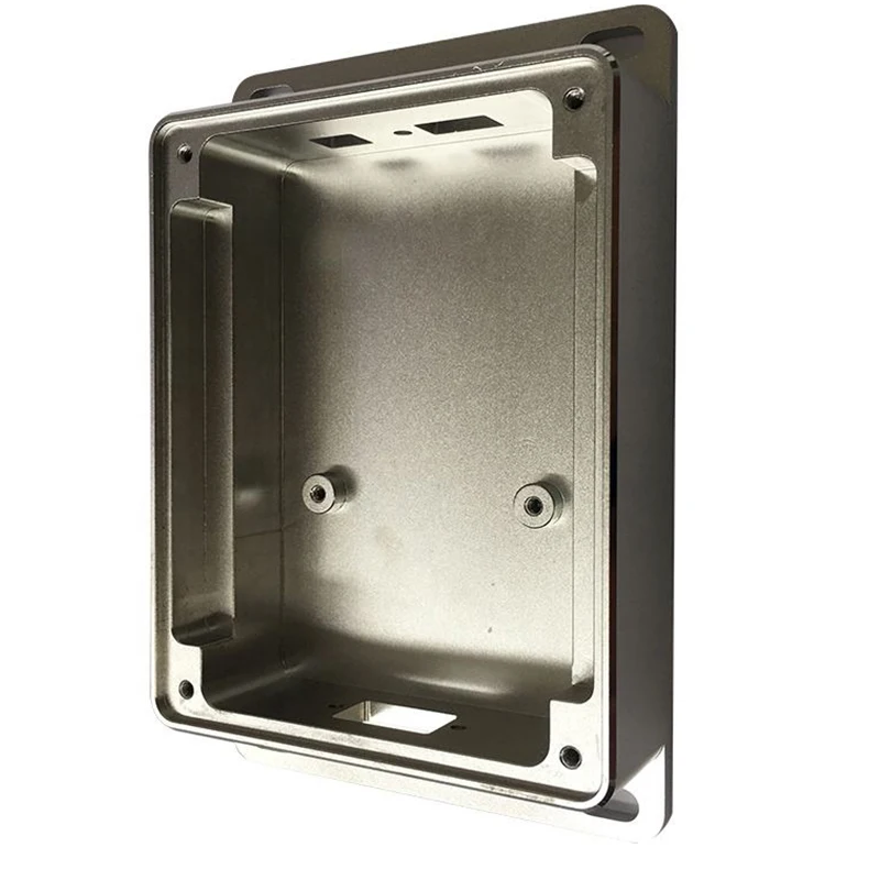Custom Prototype CNC Milling Aluminum Wall Mount Electronic Housing Brushed Finish Machined Cabinet