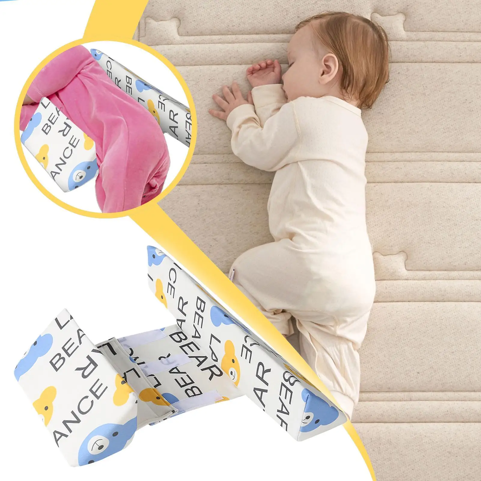 ベビーサイド睡眠サポート枕調節可能な幼児ソフトクッションスリーパー位置決め安全補正快適ベビーベッド