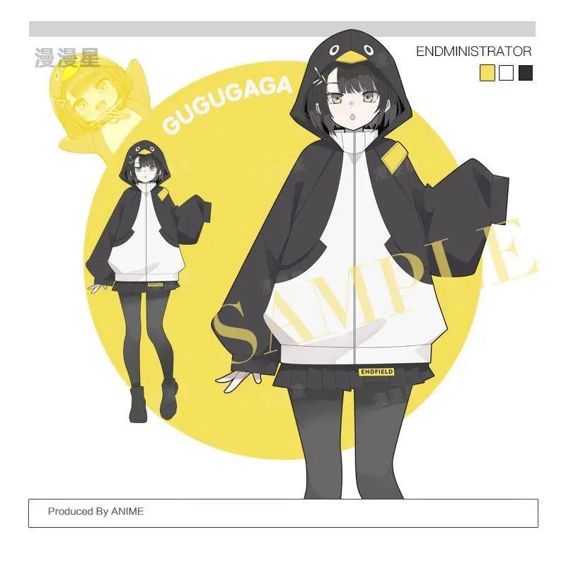 

Endmin Penguin Arknights:Endfield Game Cosplay Costume Fashion Casual Hoodie Short Skirt Wind Coat Jacket Set Unisex Clothing