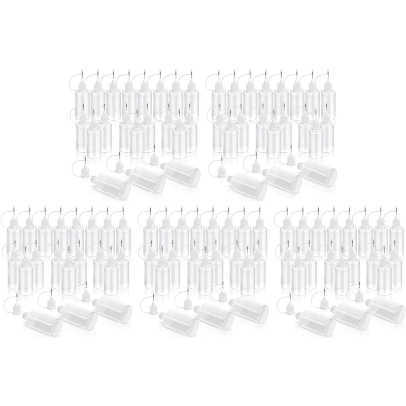 AA20-100 Stück Präzisionsspitzen-Applikatorflasche, für kleine Klebeprojekte, Papier-DIY-Bastelarbeiten, Acrylmalerei, 30 ml/1 Unze