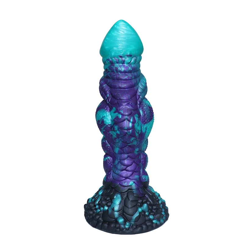 RENHEYUOU Monster dragon Luminous Soft Penis Silicone dildo Strong Suction Cup adapting Penis Male Female Masturbation Device