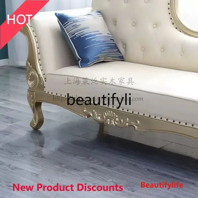 A32 American light luxury chaise longue modern simple living room balcony beauty couch bay window bedside recliner