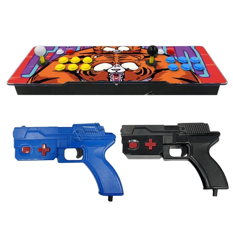 Arcade Game Console with Light Gun Games, Support up to 180 Gun Games with Shock Recoil, Based on Game Board Pc