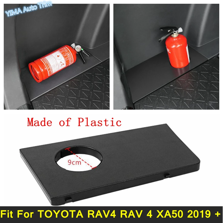 

Auto Modified Accessories Rear Trunk Side Storage Box Fire Extinguisher Partition Board For TOYOTA RAV4 RAV 4 XA50 2019 - 2024