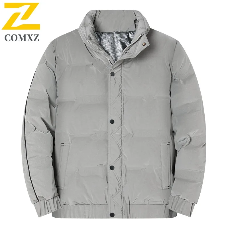 COMXZ Parker Coat Luxury Thick Warm Business Minimalist Commuting Winter Jacket Skiing Windproof Puffer Jacket Men's Clothing