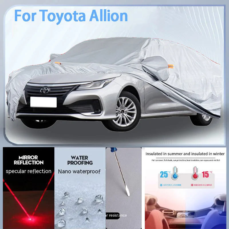 

For Toyota allion Full Car cover with UV protection and Winter Insulation roles,Rainproof,Snowproof Ati-frost properties.