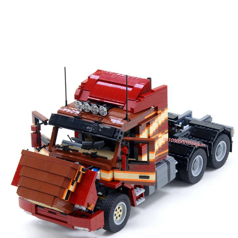 2800PCS MOC RC scanied T143M 6x4 Engineering Container Tractor Truck Tower Head model creative ideas Toy Gift technology Blocks