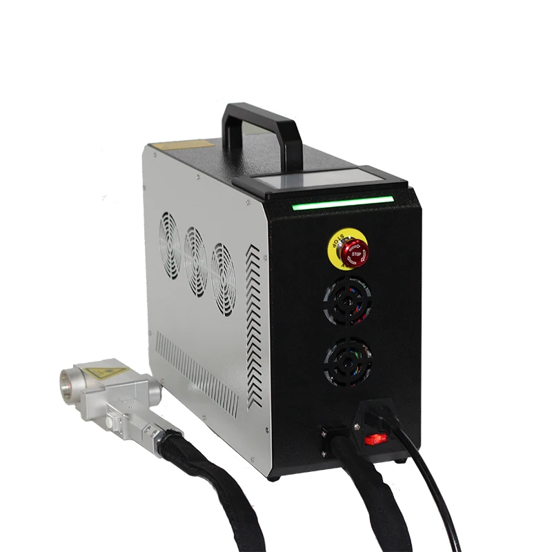 mini mobile functions metal oil rust removal laser cleaning machine 300 w portable hand held price