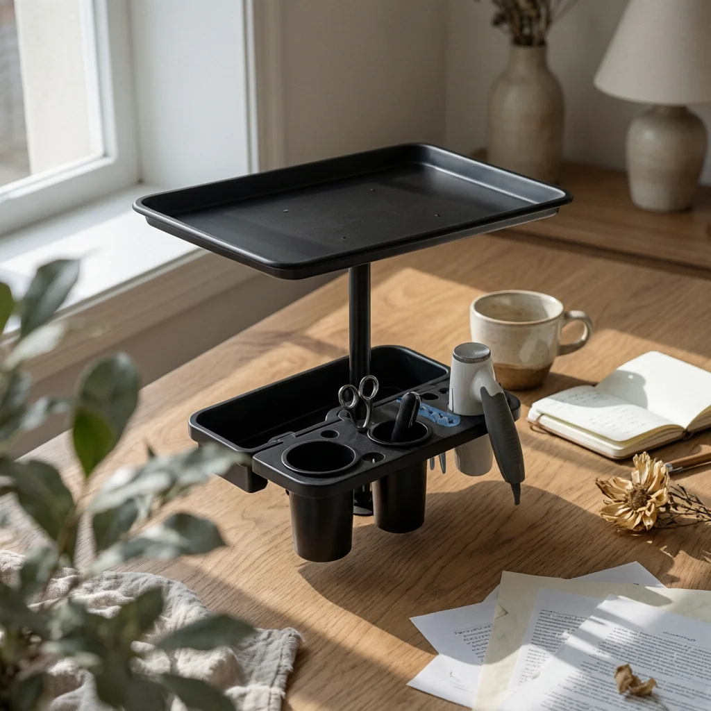salon-trolley-cart-heat-resistant-rolling-salon-tray-trolley-with-tool-holders-portable-cart-with-holders-extra-storage