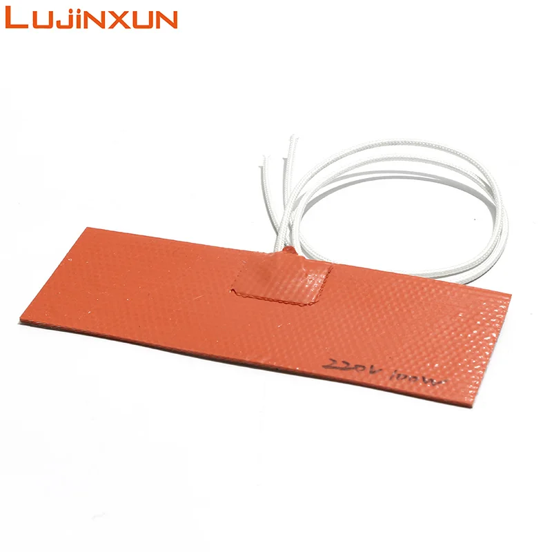 LUJINXUN Custom Size Silicone Rubber Heater Strip Thermal Heating Element Mat Pad 12V 220V Waterproof Flexible Electric Bed Warm