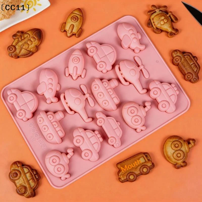 Silicone Candy Molds Shaped As Cars Planes And Other Vehicles Chocolate Molds Cake Decorations For DIY Baking Molds〔CC11〕