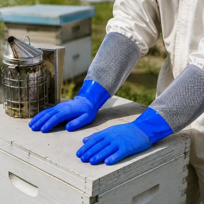  Beekeeping Glove Package Rubber with Two Complete Sets for Equipment Tasks