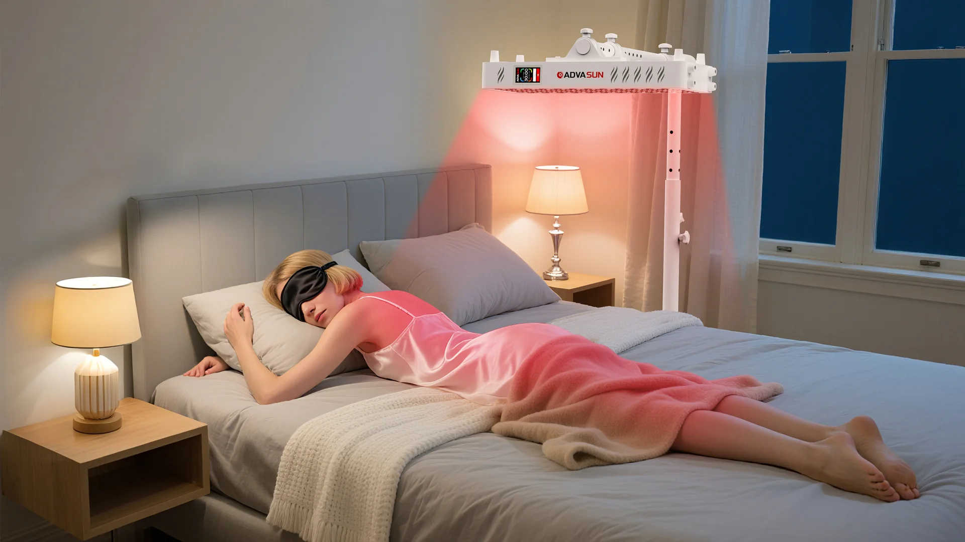 ADVASUN ADMid pain relief Touch Screen Standing Device with Near Infrared and Red Light Therapy US Plug red light therapy panel