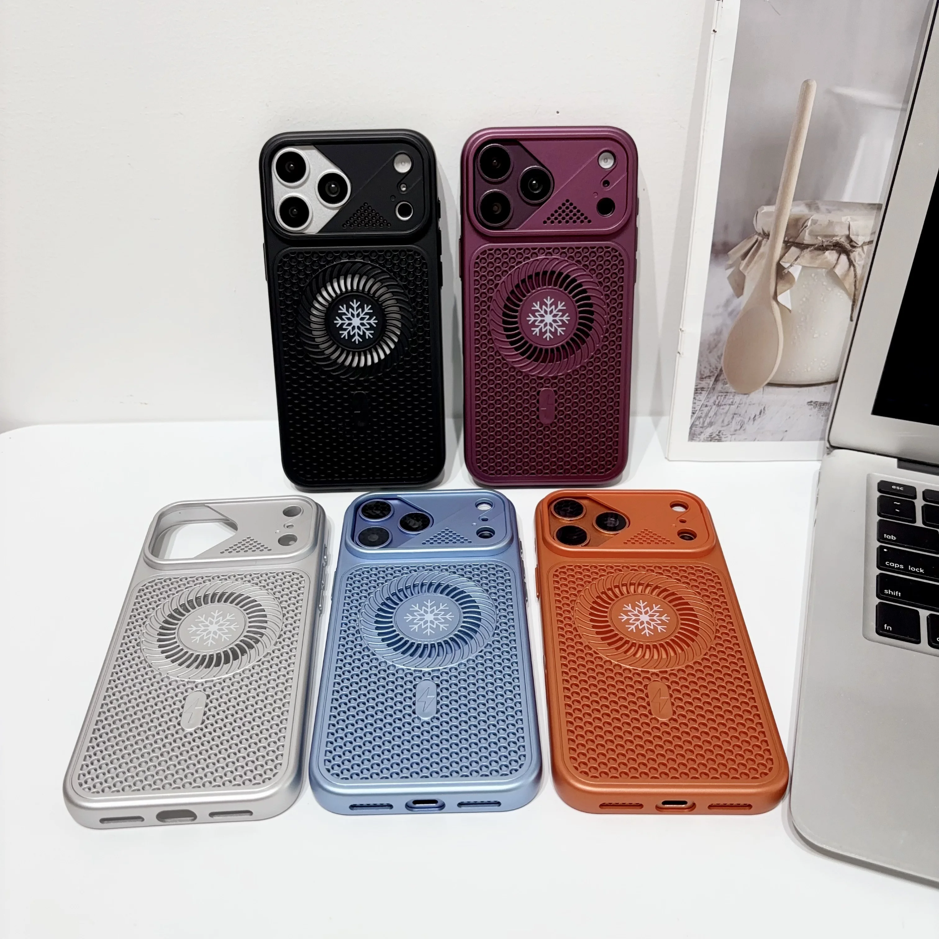 Wabenförmige Wärmeableitende Magnetische Handyhülle für iPhone 18 17 ProMax 16 17E 16E 15 14 13 Pro Max Stoßfeste Schutzhülle – Detail 10