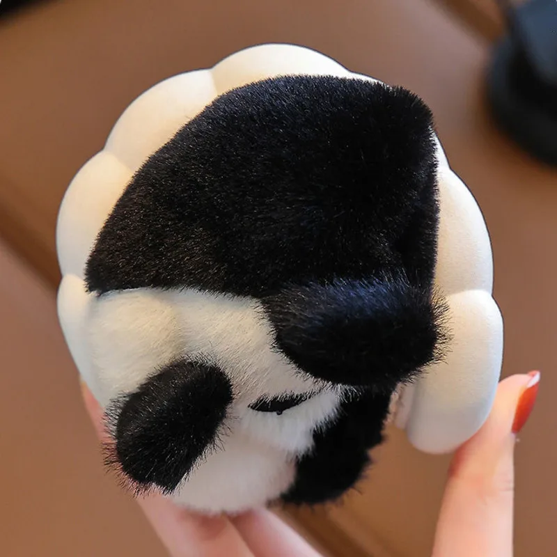 Winter Cute Panda Children Indoor Shoes Plush Warm Cartoon Girls Boys Slippers 2023 Soft Bottom Room Child Kids Slippers