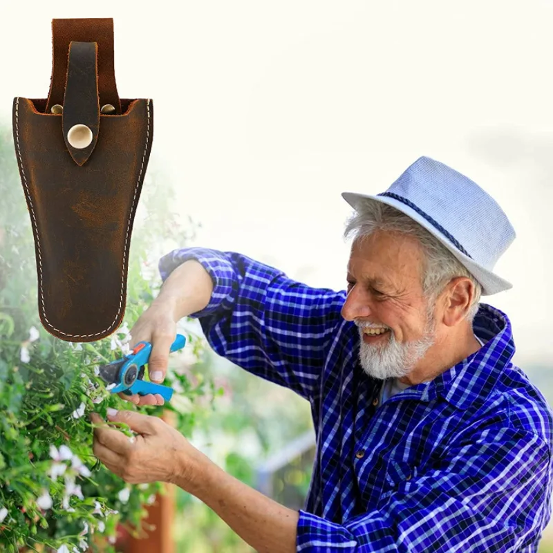 2PCS Tool Waist Bag Leather Storage Pouch With Belt Design For Scissors Pliers Portable Organizer For Gardener Electrician Use