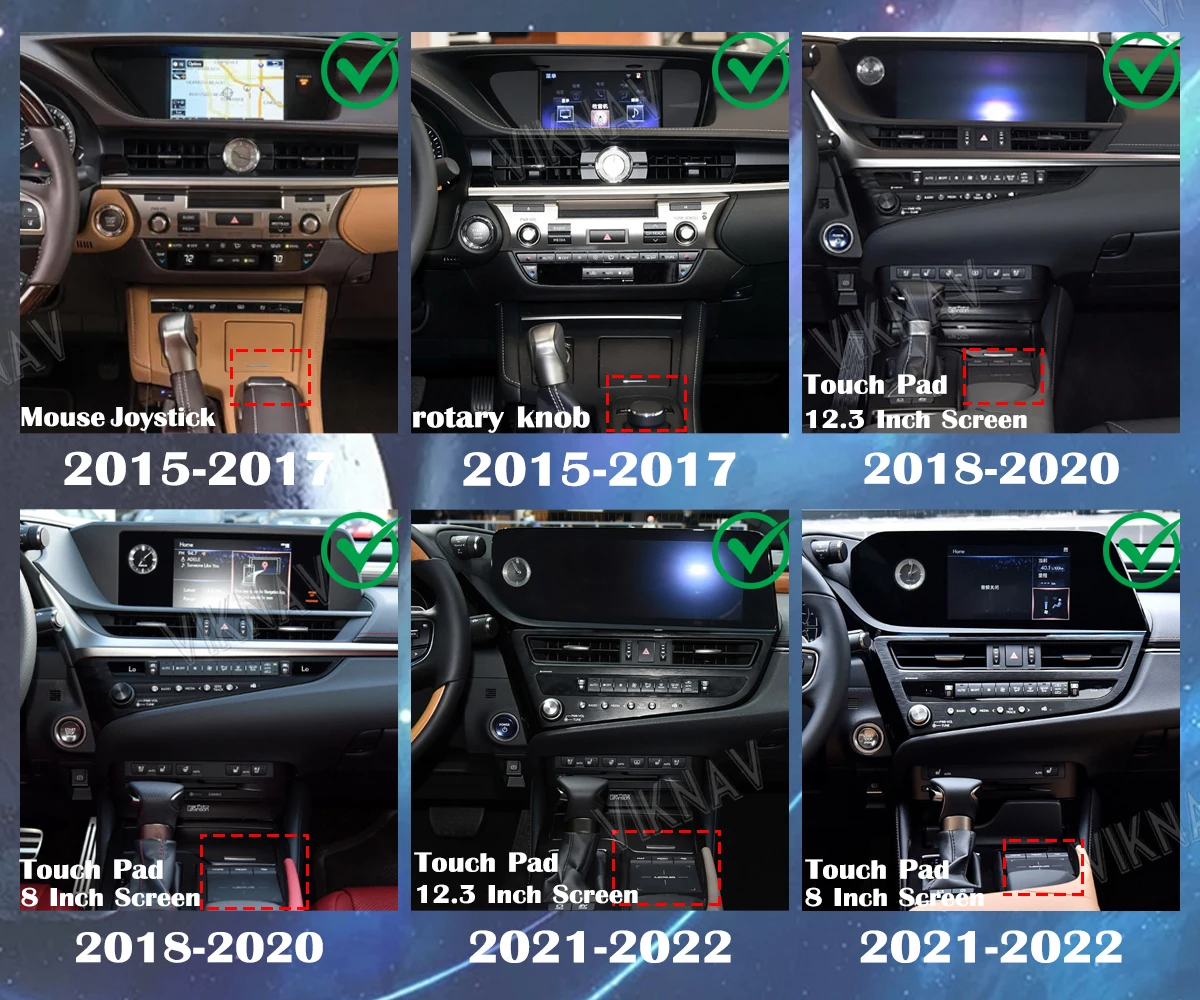 Viknav Linux Interface Decoding Box For Lexus ES 2015-2022 Wireless Apple CarPlay Android Auto Upgrade Decoder Box