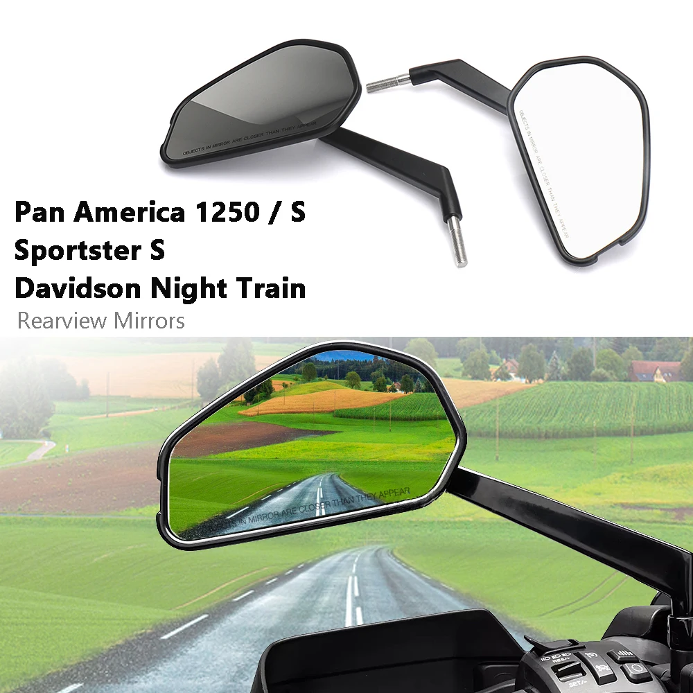 

Right and Left Side Motorcycle Rear View Mirror Rearview Mirrors For Davidson Night Train For Pan America 1250 S For Sportster S