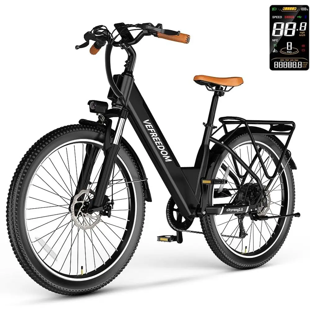 

1000W/1500W Peak 48V 15/20Ah Removable Battery Electric Mountain Bike, 80-Mile Range, 7-Speed Certified E-Bike