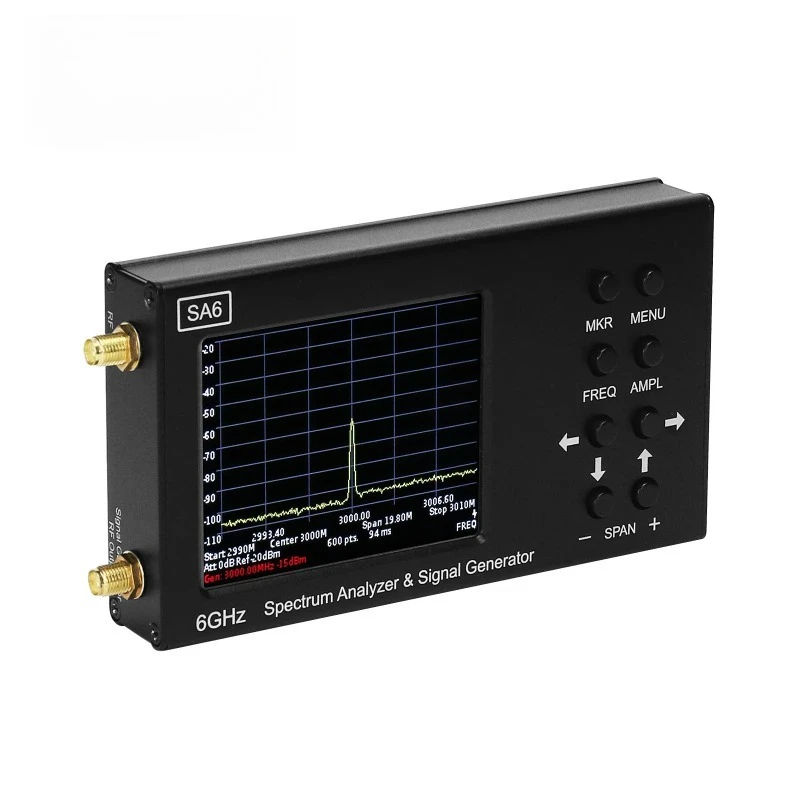 SA6 6GHz Spectrum Analyzer RF Signal Generator Tester for Wi-Fi 2G 3G 4G LTE CDMA GSM BeiDou GPRS Signal Detection