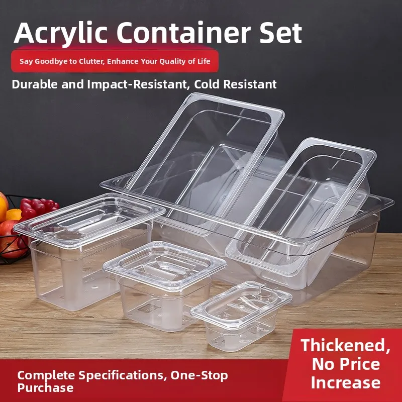 

Transparent Acrylic Di Selection Basin Spicy Hot Pot Display Box Rectangular Chinese Sle Restaurant Serving Di