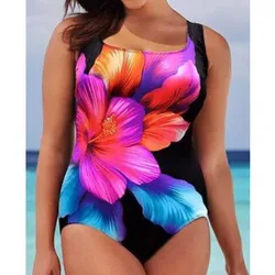 5XL One-Piece Large Size Swimwear 2024 Push Up Women's Plus Size Swimsuits Closed Female Body Bathing Suits For Pool Beach Wear