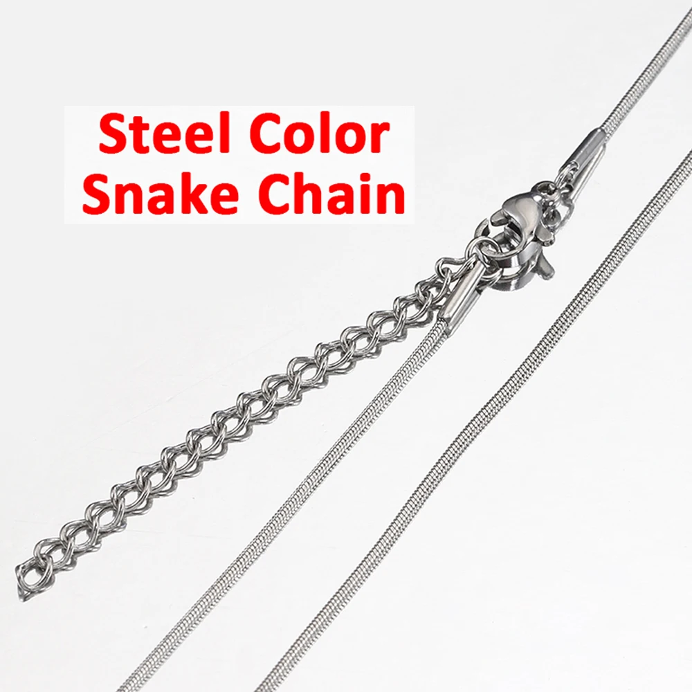 MINGXUAN Stainless Steel Bead Chain Necklace Silver 50cm 7