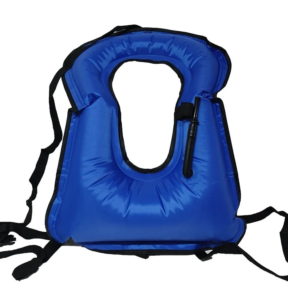 Chaleco de Snorkel Inflable de Poliéster, Chaleco de Natación con Malla Transpirable de PVC, Inflado Rápido, Correas Ajustables