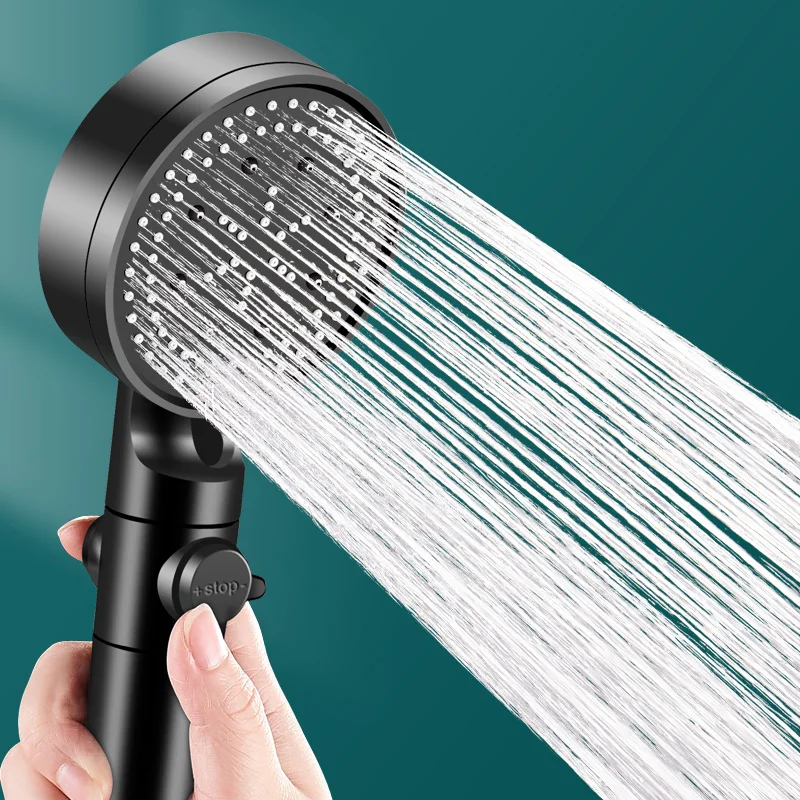 

Shower Head 5 Modes Water Saving Adjustable High Pressure Showerhead Handheld Spray Hangable Bathroom Accessories New