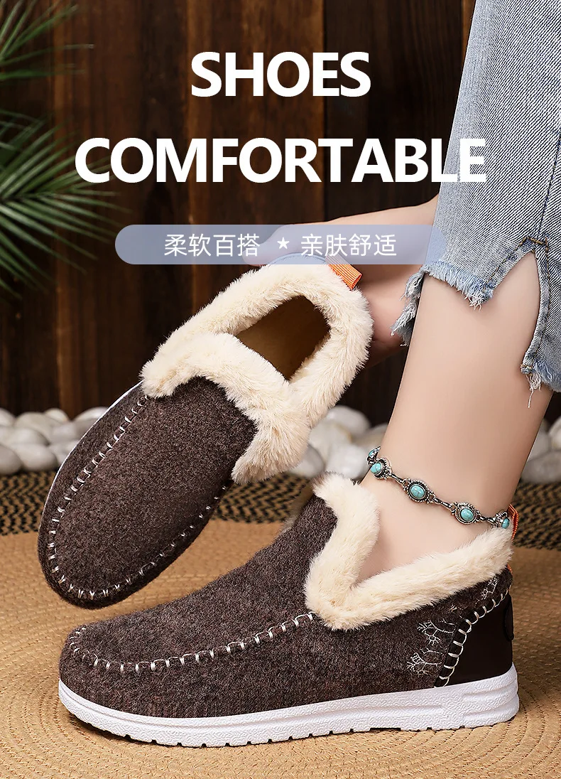 

2026 Women's Winter Thickened Fleece-lined Cotton Boots for Women Cold-proof and Warm Snow Boots Fashion Short Boots