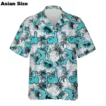 Fashion Summer Hawaiian Shirt, 3D Cool Bowling Hawaiian Shirt